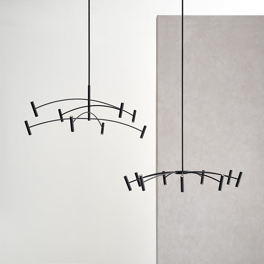 Aerial 55-inch Black LED Chandelier by Visual & Comfort & Co