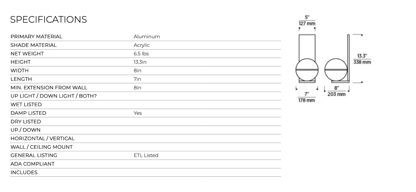 Akova LED Wall Sconce Dimmable by Visual & Comfort & Co