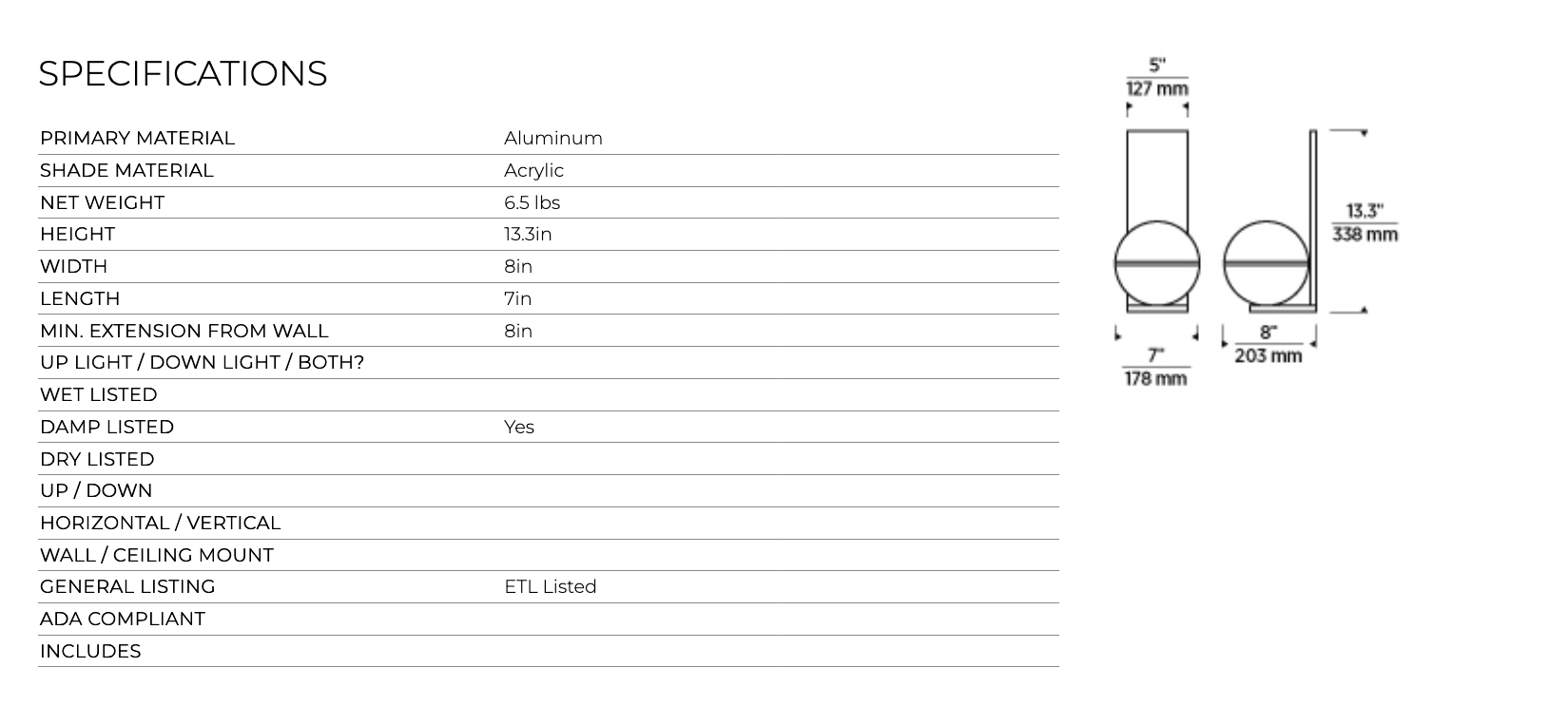 Akova LED Wall Sconce Dimmable by Visual & Comfort & Co