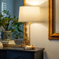 Alexis Cordless Table Lamp - Antique Brass with Linen Shade by Modern Lantern