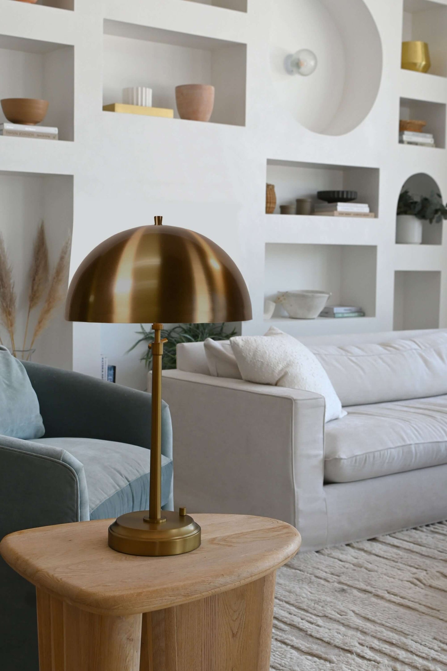 Modern Lantern Alexis cordless table lamp with rechargeable battery and dome shade
