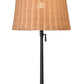 Alexis Cordless Table Lamp black with rattan shade by Modern Lantern