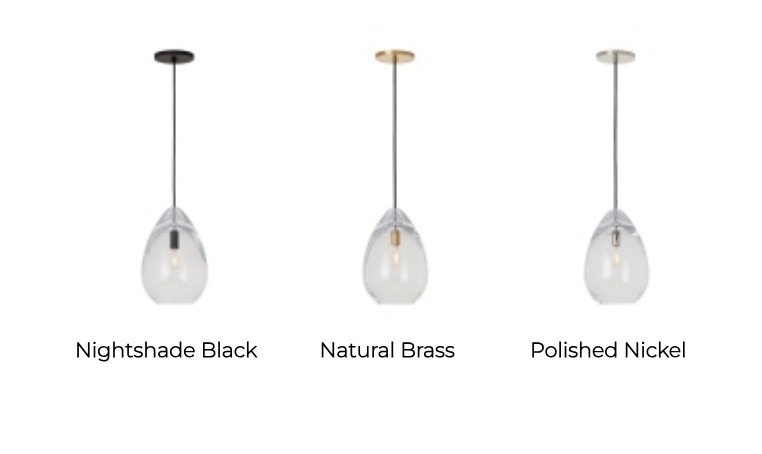 Alina Teardrop Glass Pendant Light by Visual & Comfort & Co
