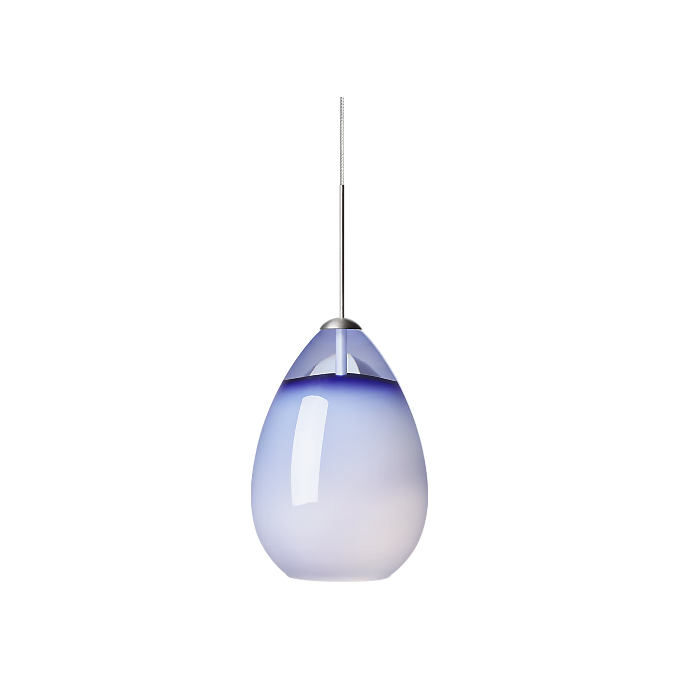 Alina teardrop pendant light with artisan-crafted glass shade