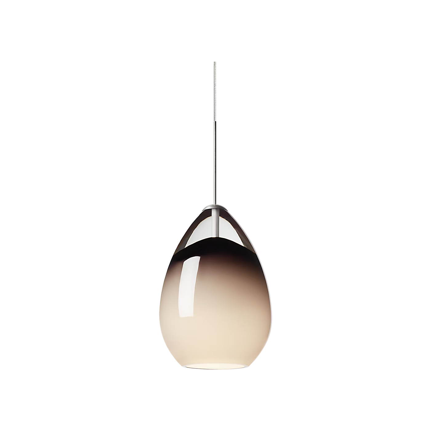 Visual Comfort Alina pendant light for office and hotel spaces with smoke glass