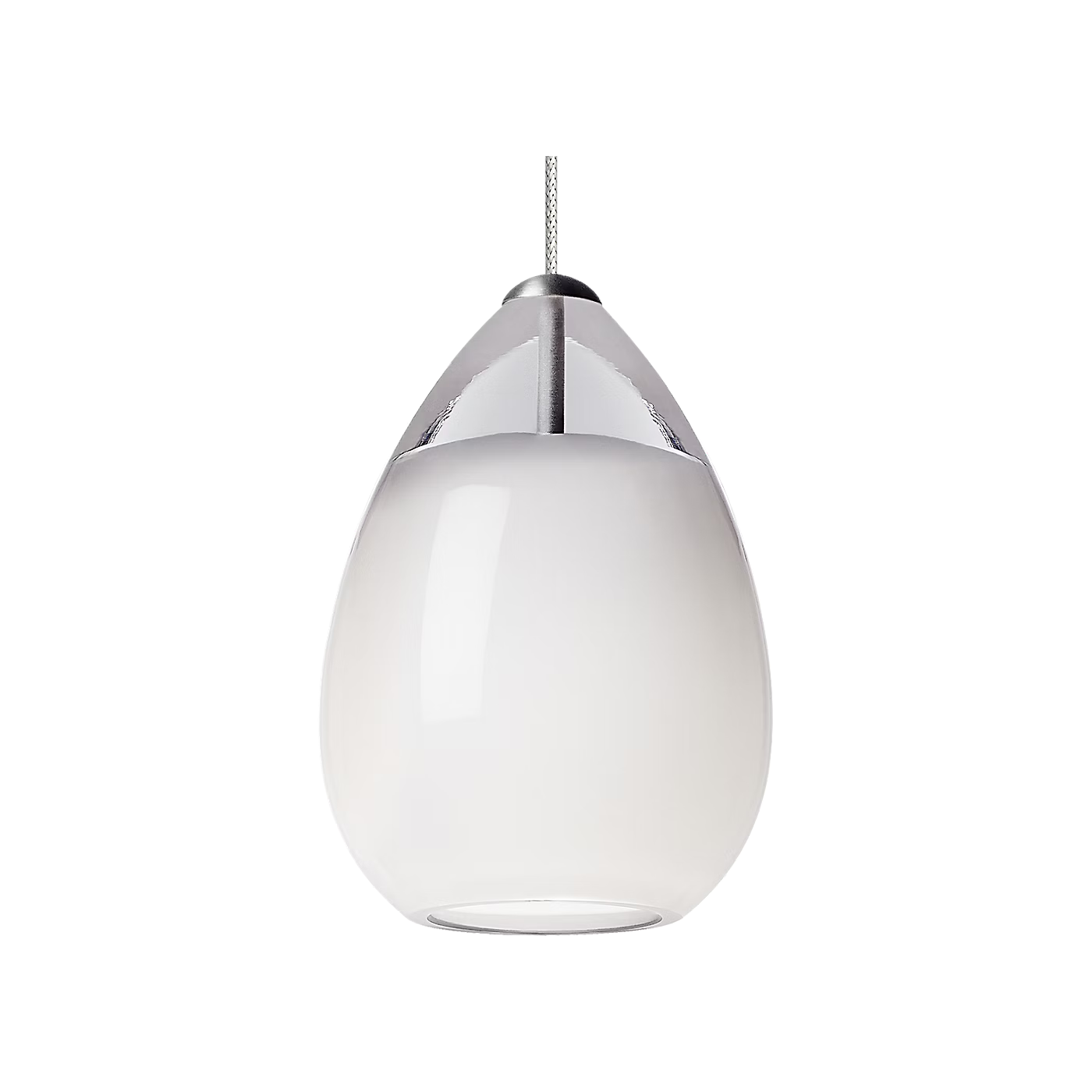 Visual Comfort pendant light with clear crown draw detail
