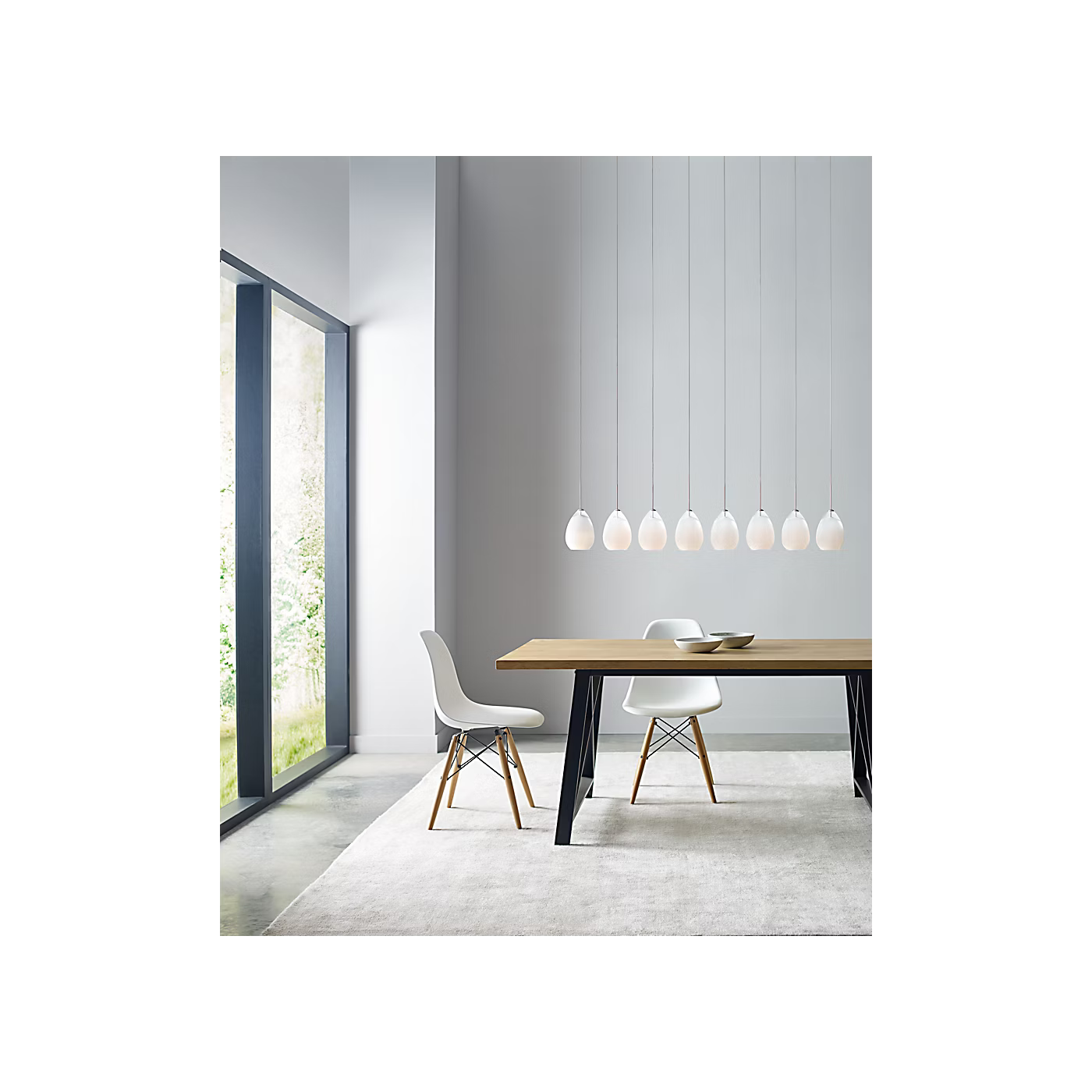 Visual Comfort Alina pendant with smoke glass shade option