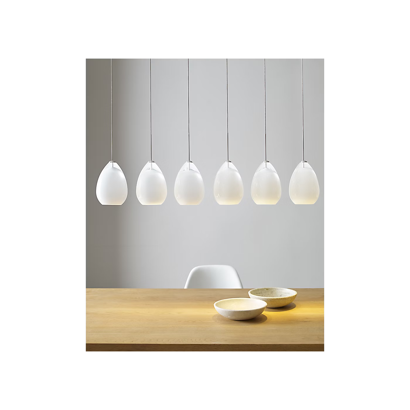 Visual Comfort Alina pendant with steel blue glass shade option