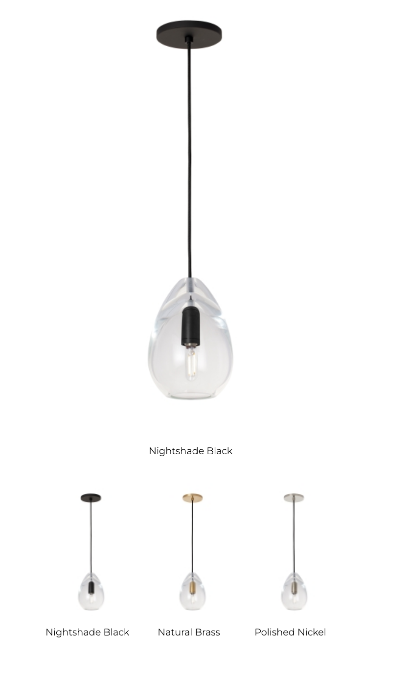 Alina Small Glass Pendant Light by Visual & Comfort & Co