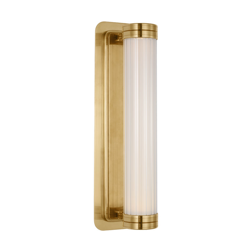 Alo Polished Natural Brass LED Wall Sconce Fluted Glass by Visual & Comfort & Co