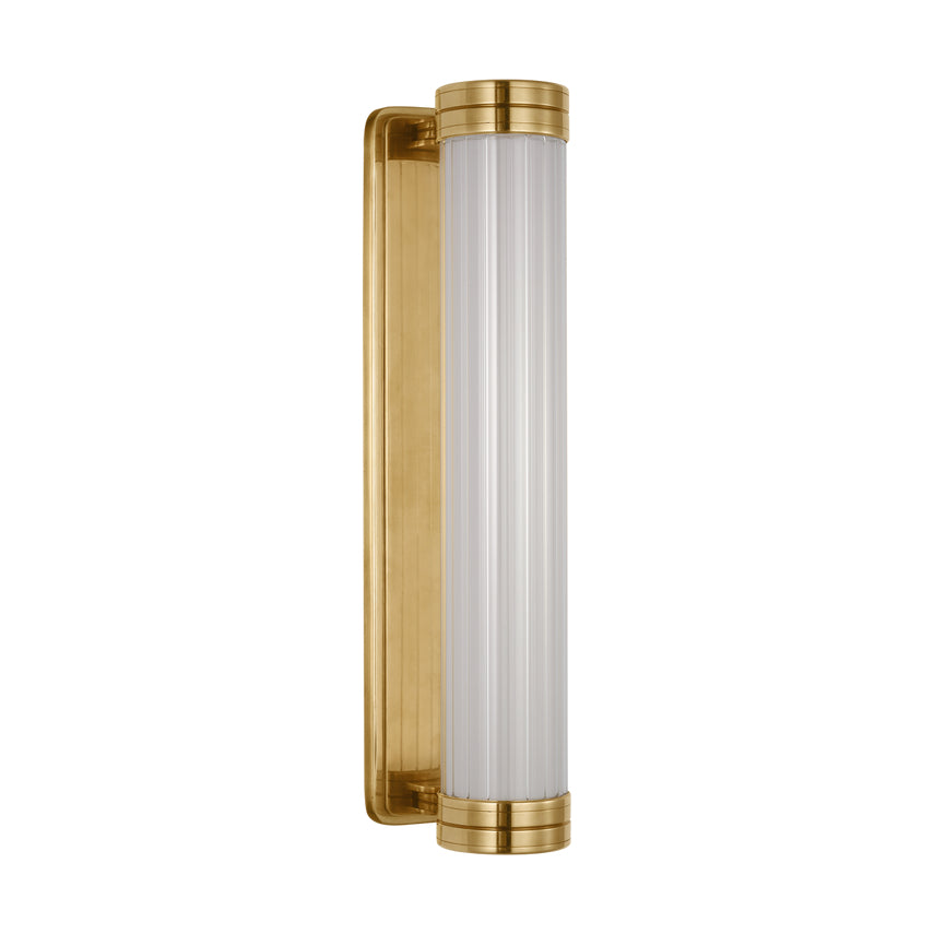 Alo Polished Natural Brass LED Wall Sconce Fluted Glass by Visual & Comfort & Co