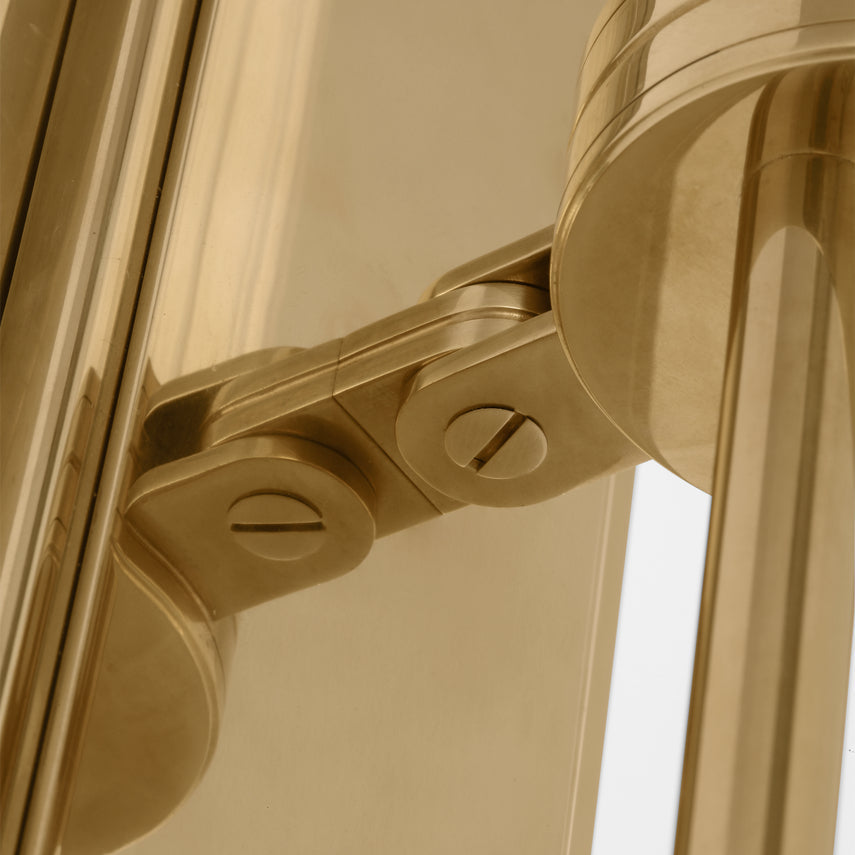 Avroko Alo Extra Large LED Fluted Glass Wall Sconce Natural Brass by Visual & Comfort & Co