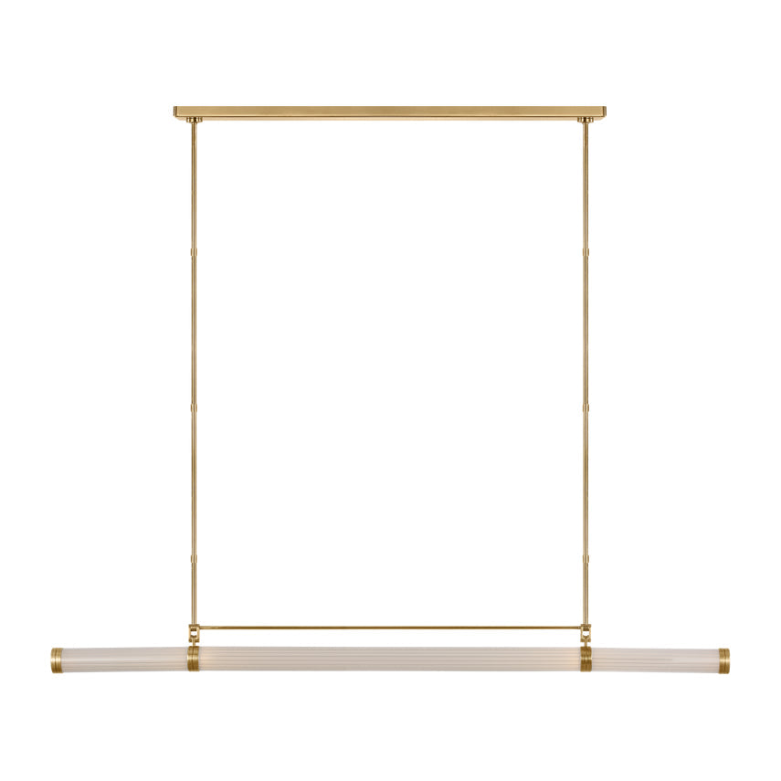 Alo 64 Linear LED Chandelier Natural Brass by Visual & Comfort & Co