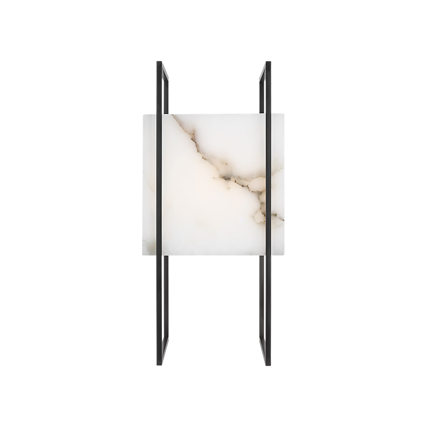 cordless designer table lamp with marble look alabaster shade and bronze base