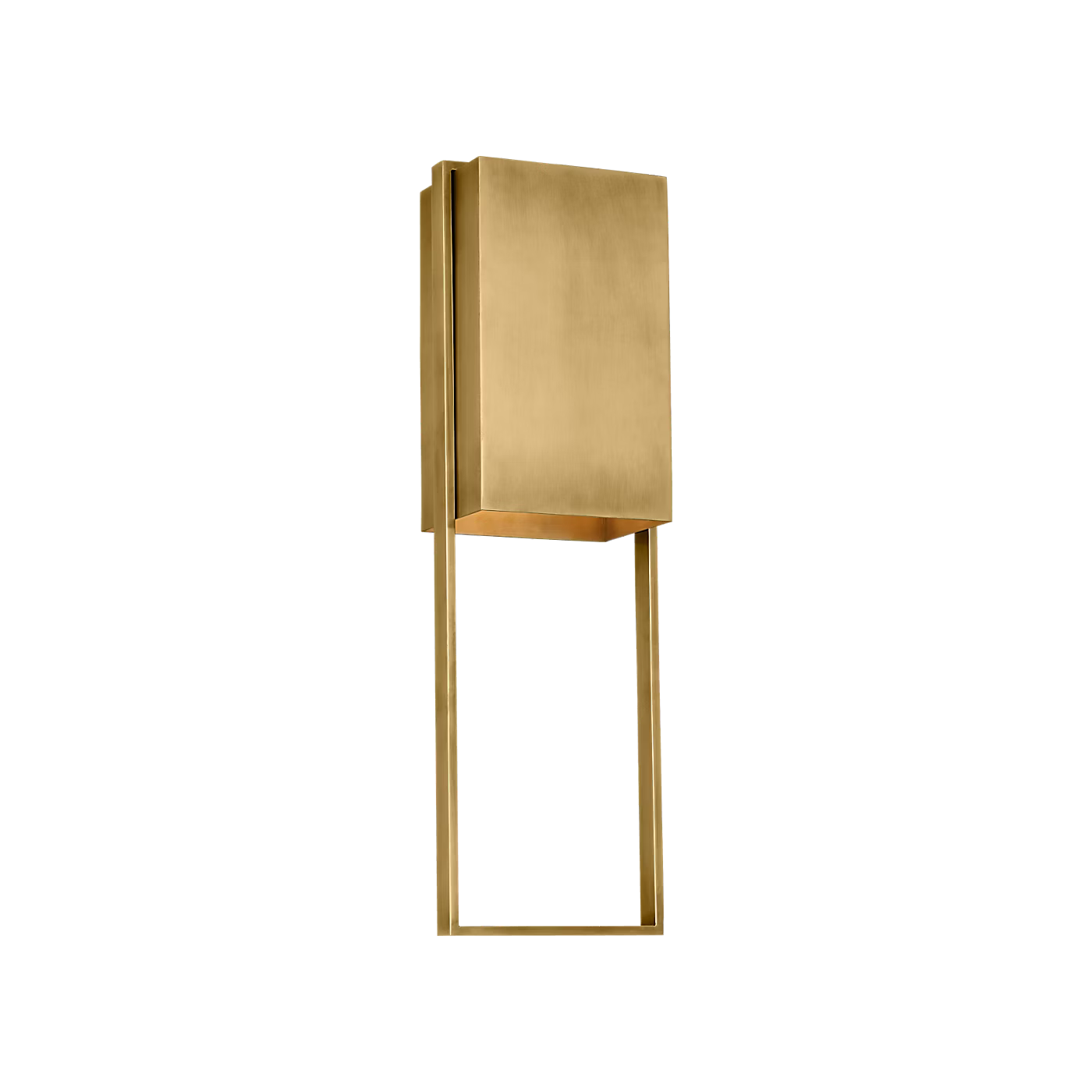 Alude 24 inch antique brass wall light close up halo accent detail