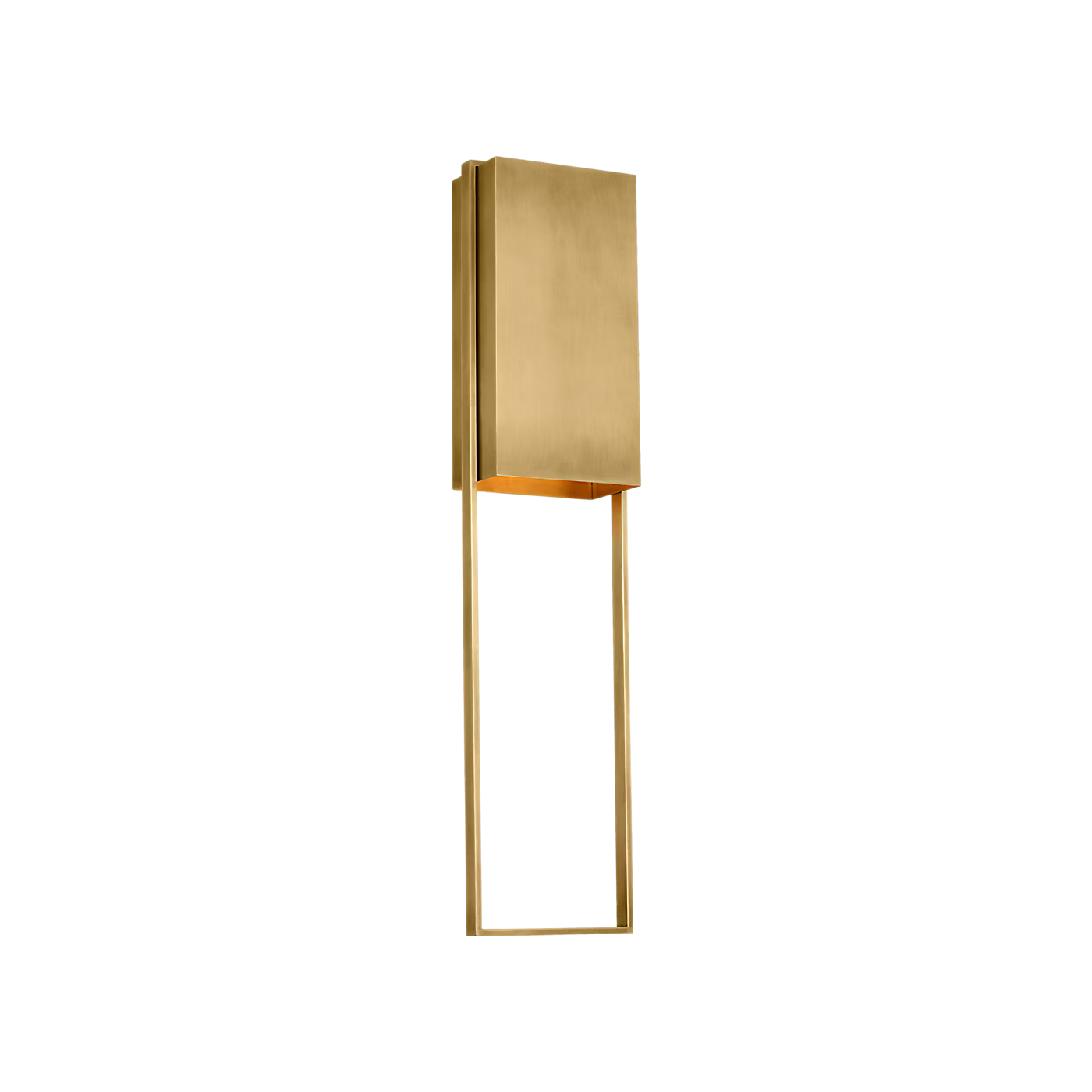 Contemporary brass wall mounted outdoor LED light fixture wet rated