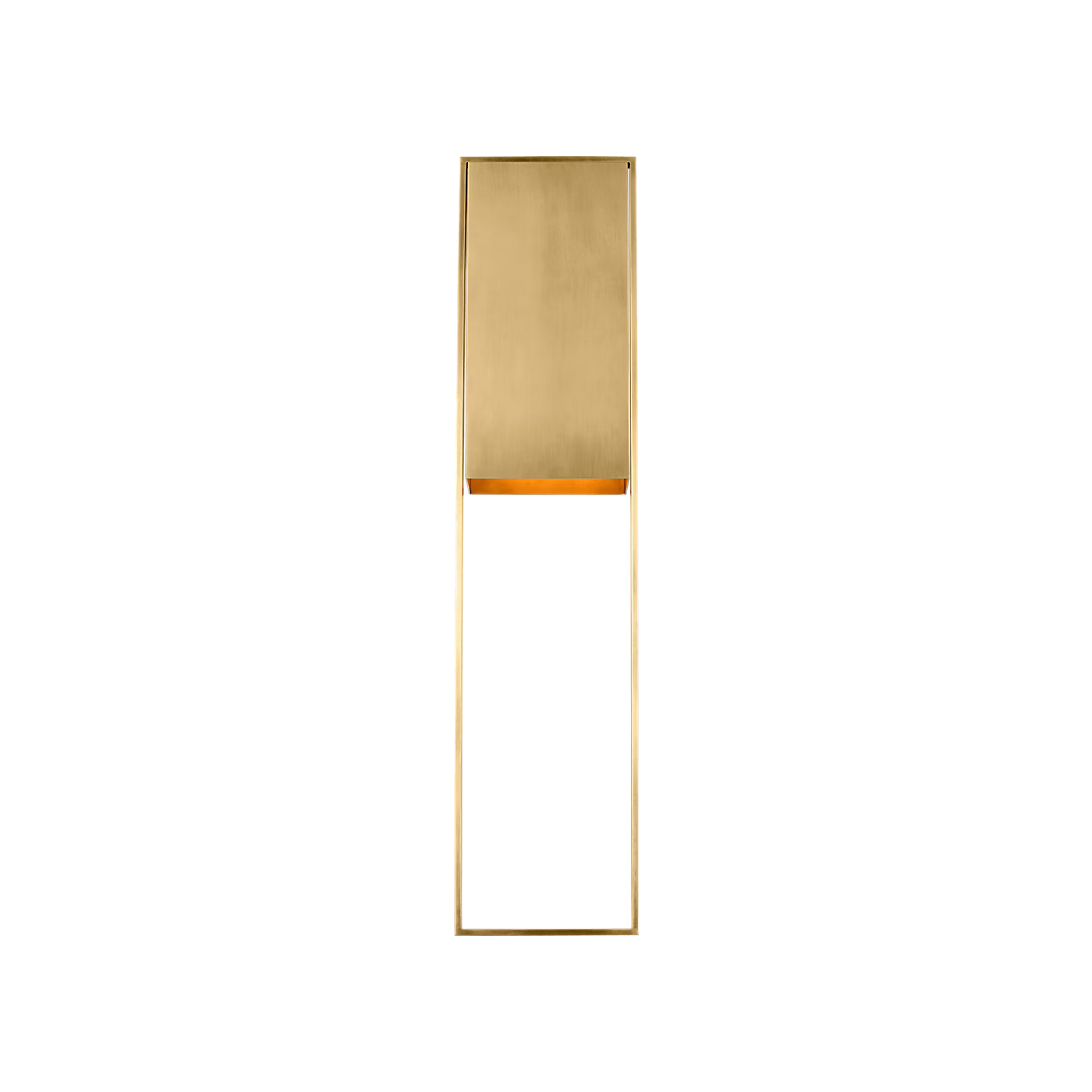 Alude outdoor wall light antique brass finish with adjustable halo detail