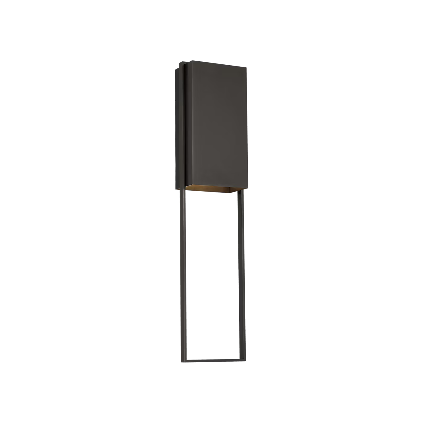 Outdoor wall sconce bronze finish modern architectural lighting fixture