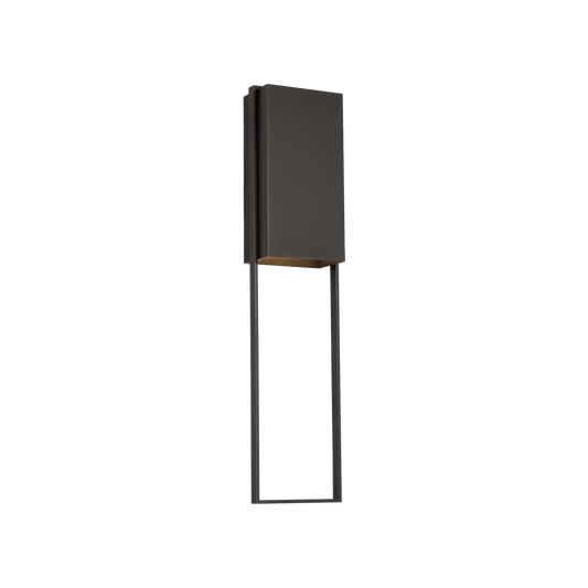 Outdoor wall sconce bronze finish modern architectural lighting fixture