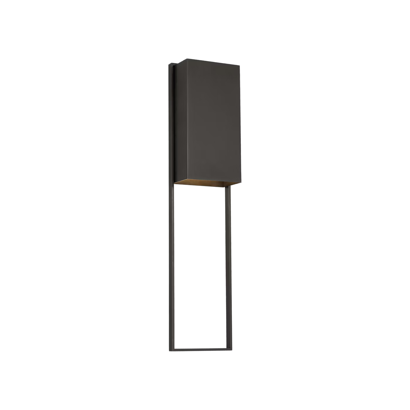 Alude outdoor wall light bronze finish with adjustable halo accent