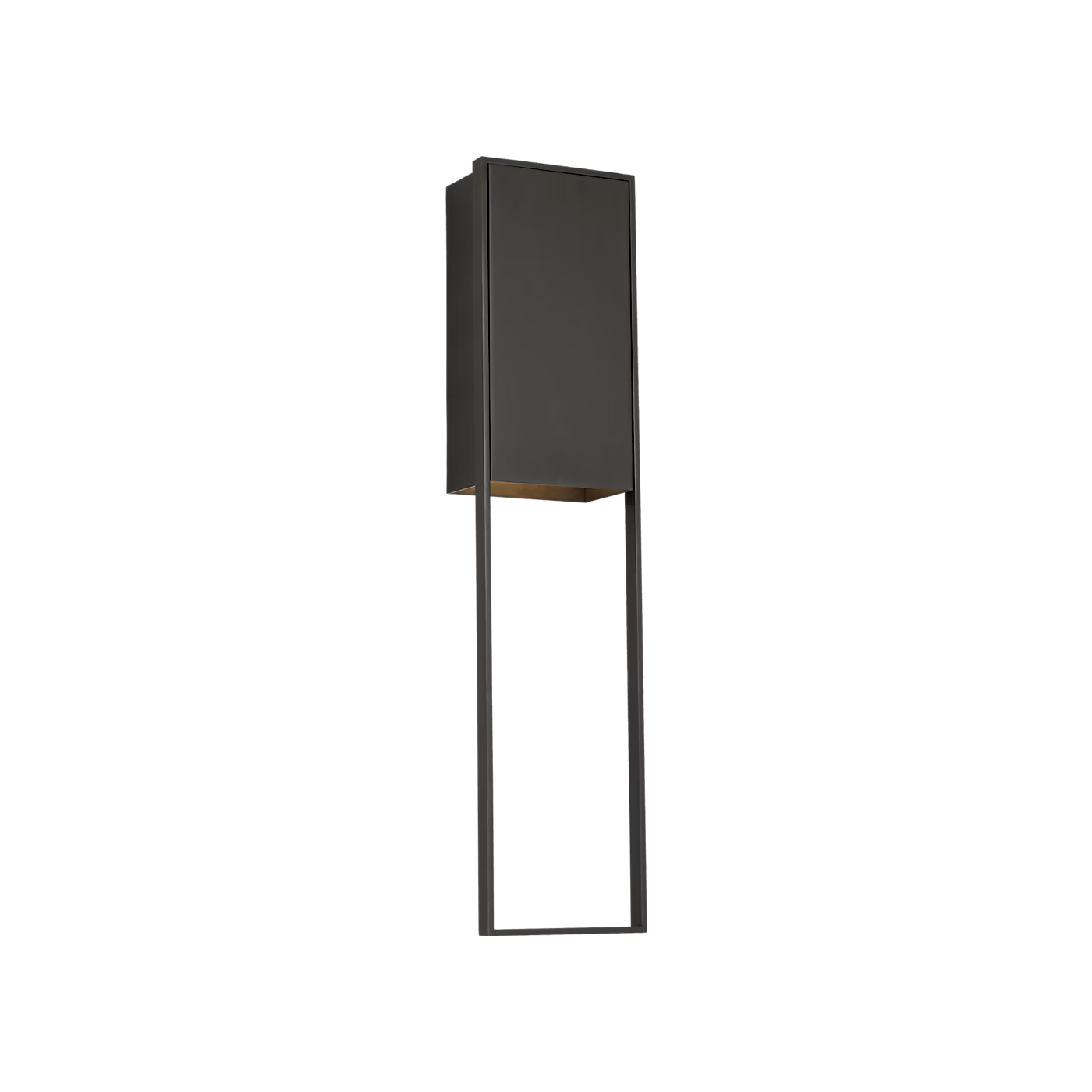 Tall 36 inch bronze wall light for exterior architectural design