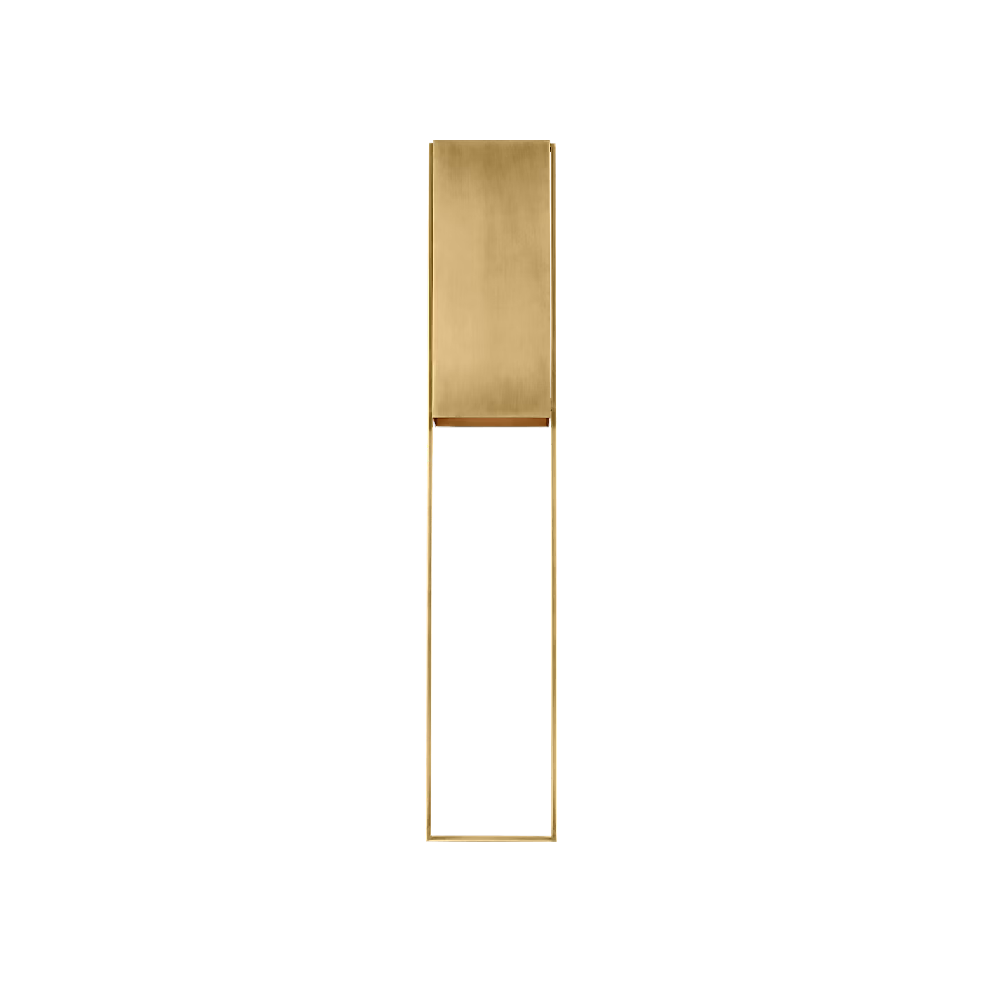 Brass finish modern outdoor wall light slim profile LED fixture