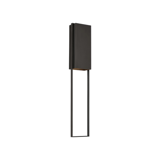 Tall bronze wall light fixture for patio entryway exterior lighting