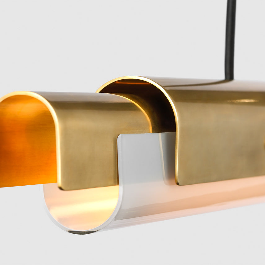 Ambrose 54-inch Linear LED Chandelier Dining Island by Visual & Comfort & Co