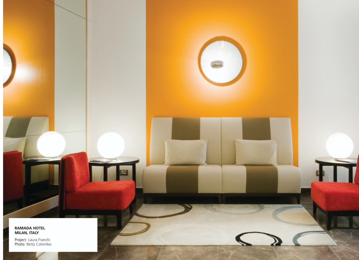 Artemide Dioscuri white glass lamp for modern interior