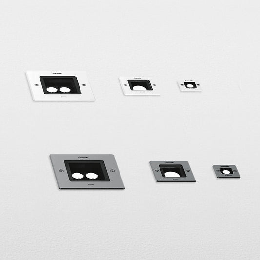 Reference photo: complete Artemide Ego Drive-Over In-Ground Light (this listing is the Ego Drive-Over Recessing Box 55 Round Square part)