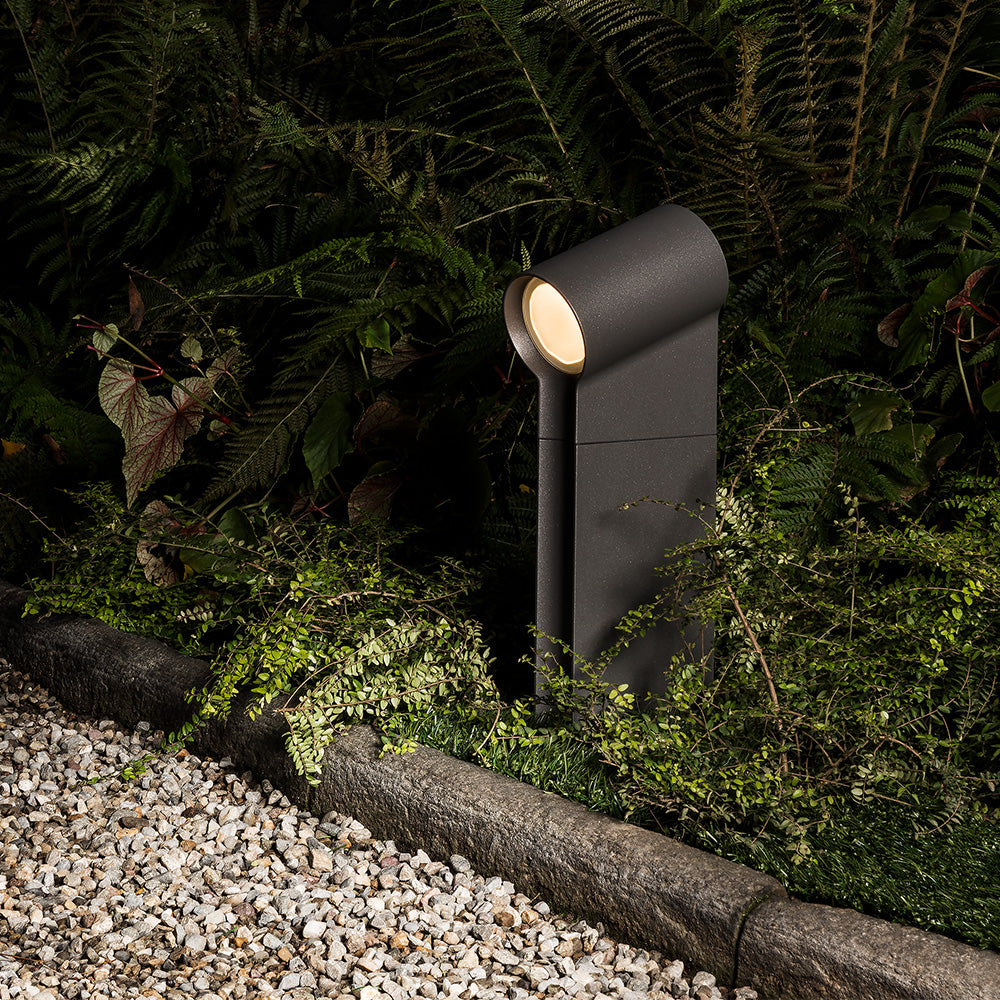 Artemide Oblique Outdoor Bollard Light in a room setting