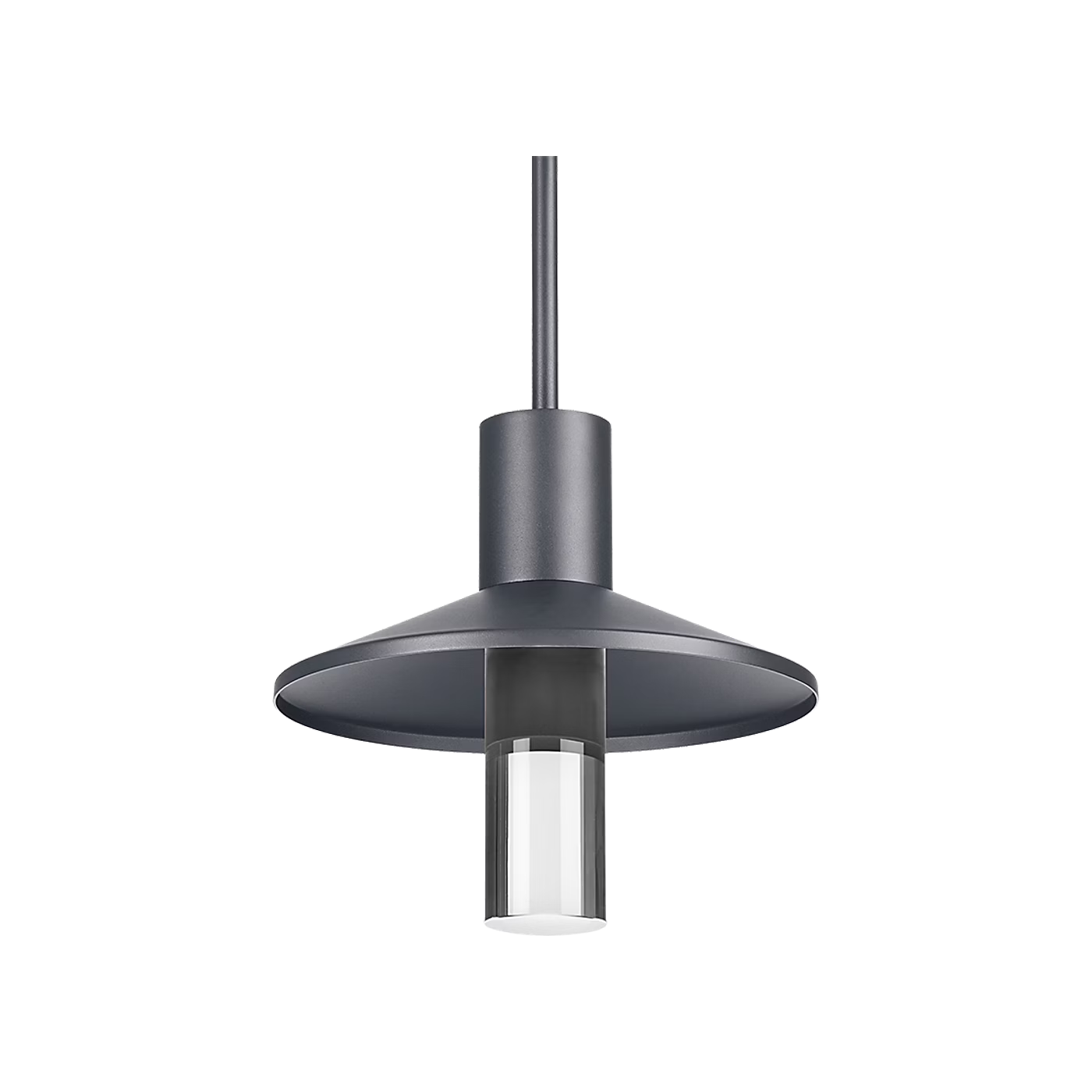 Visual Comfort Ash 12 pendant light installed over luxury outdoor dining area