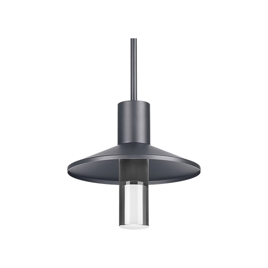 Visual Comfort Ash 12 pendant light installed over luxury outdoor dining area