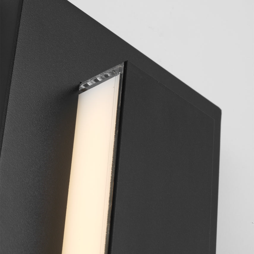 Outdoor Wall Sconce Aspen 8 Brass Charcoal Black by Visual & Comfort & Co