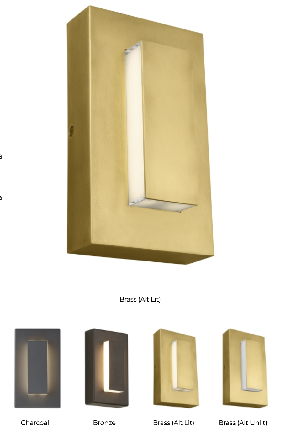 Outdoor Wall Sconce Aspen 8 Brass Charcoal Black by Visual & Comfort & Co