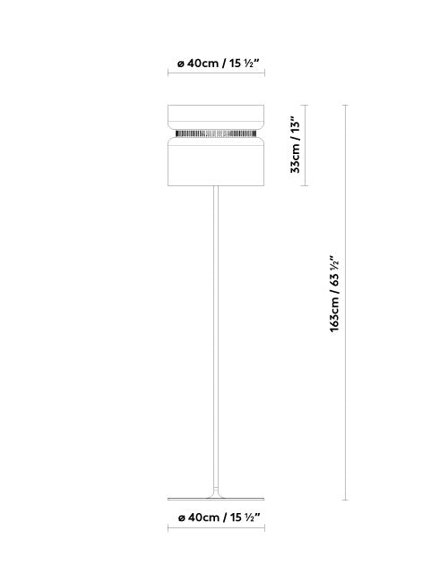 B.lux Aspen F40 dimension drawing