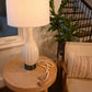 Ivory Ceramic Ava Cordless Table Lamp by Modern Lantern for modern interiors