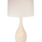 Ava Ivory Ceramic Cordless Table Lamp with Brass Mini Base by Modern Lantern