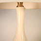 Modern Lantern Ava Ivory Ceramic Table Lamp - Brass Mini Base