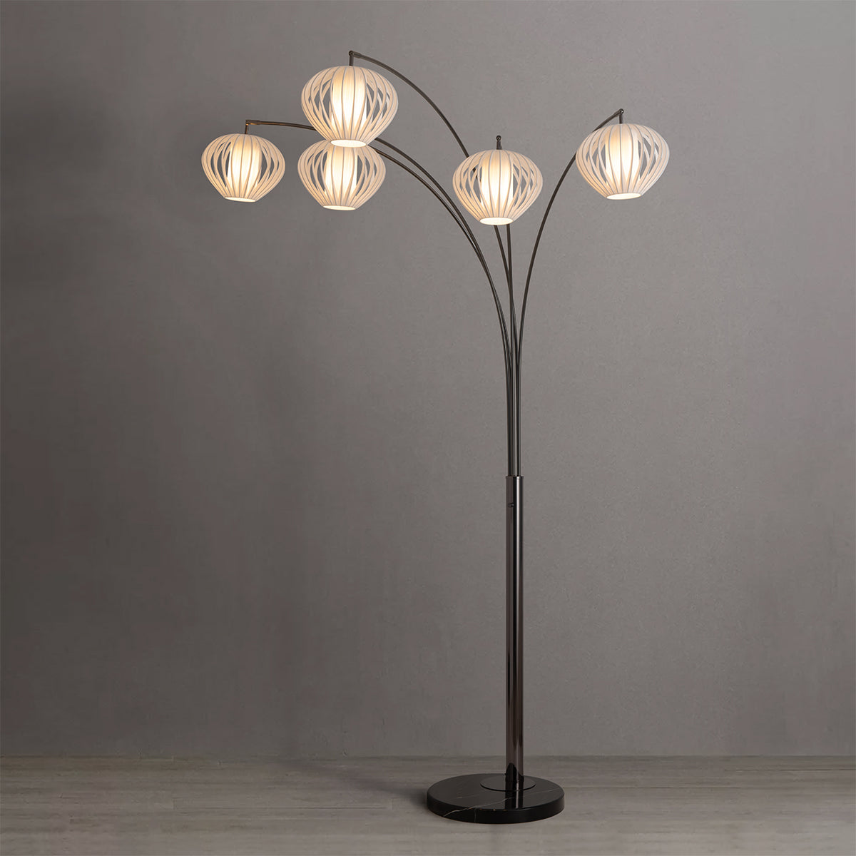 Bloom 5-Light Arc Floor Lamp by Nova of California – view 3