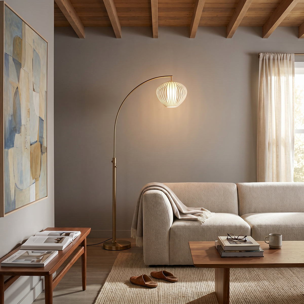 Bloom 75"H Chairside Arc Lamp by Nova of California – view 3