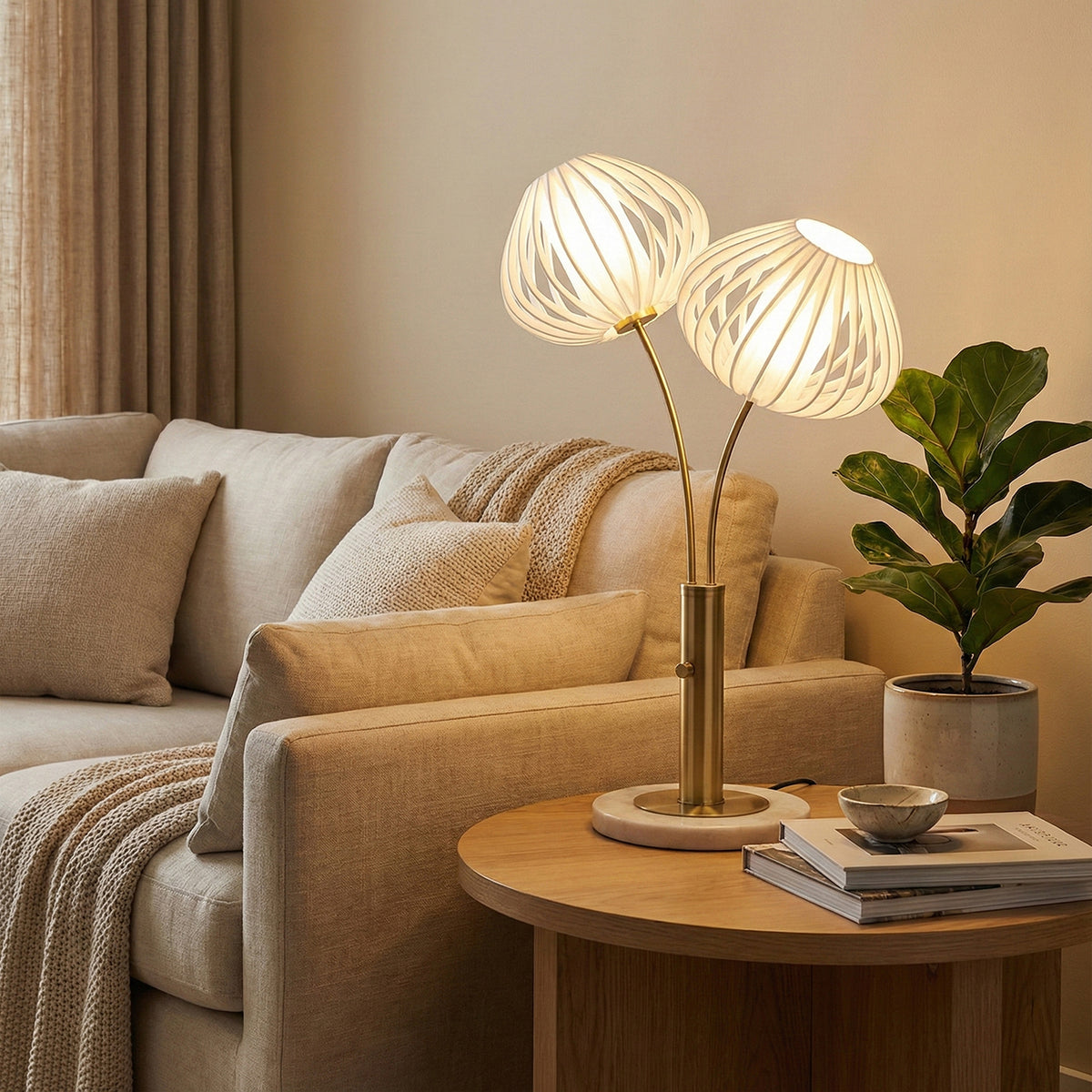 Bloom 2-Light Table Lamp by Nova of California – view 3