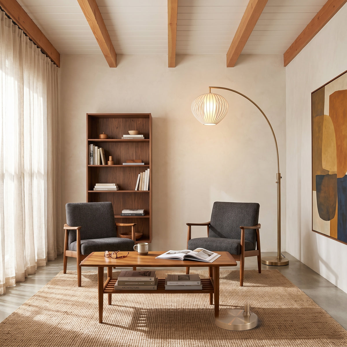 Bloom 75"H Chairside Arc Lamp by Nova of California – view 2