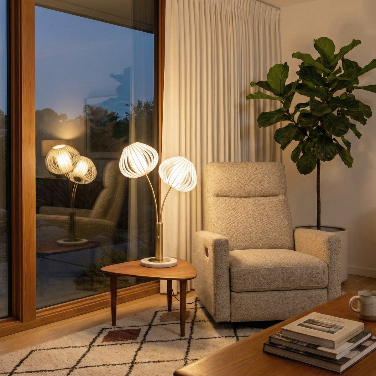 Bloom 2-Light Table Lamp by Nova of California – view 1