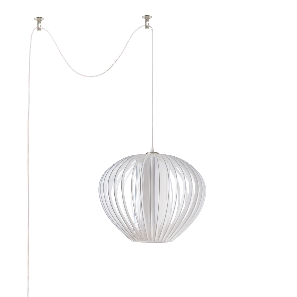 Bloom Swag Lamp by Nova of California, Satin Nickel – view 1