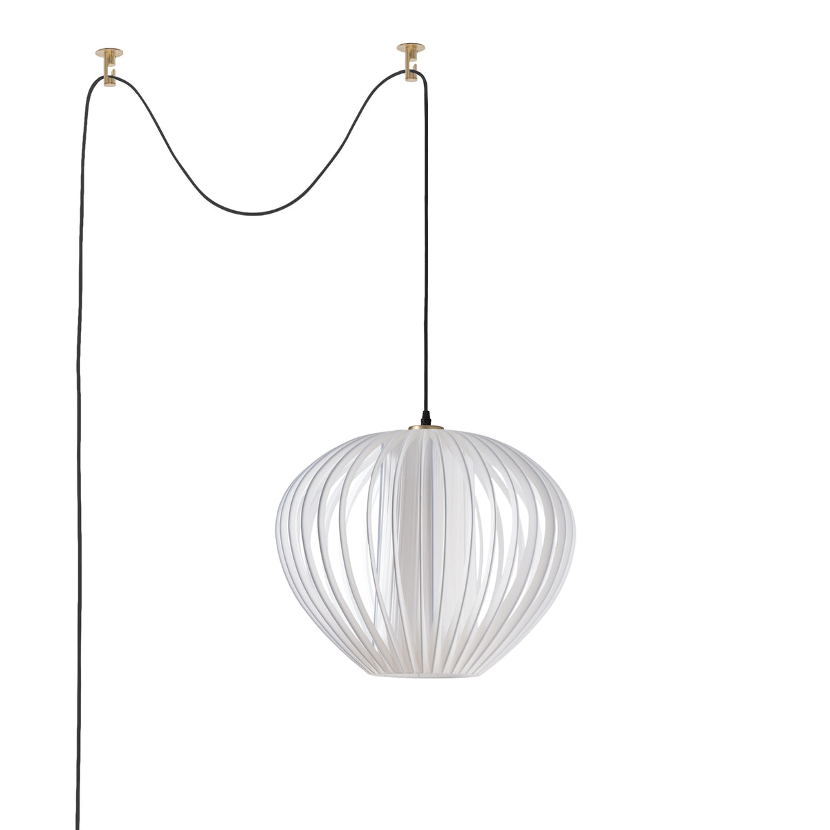 Bloom Swag Lamp by Nova of California, Weathered Brass – view 8