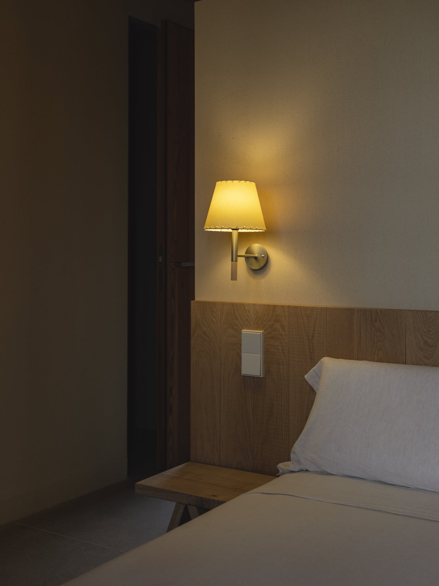 BC2 wall mounted sconce with refined shade options