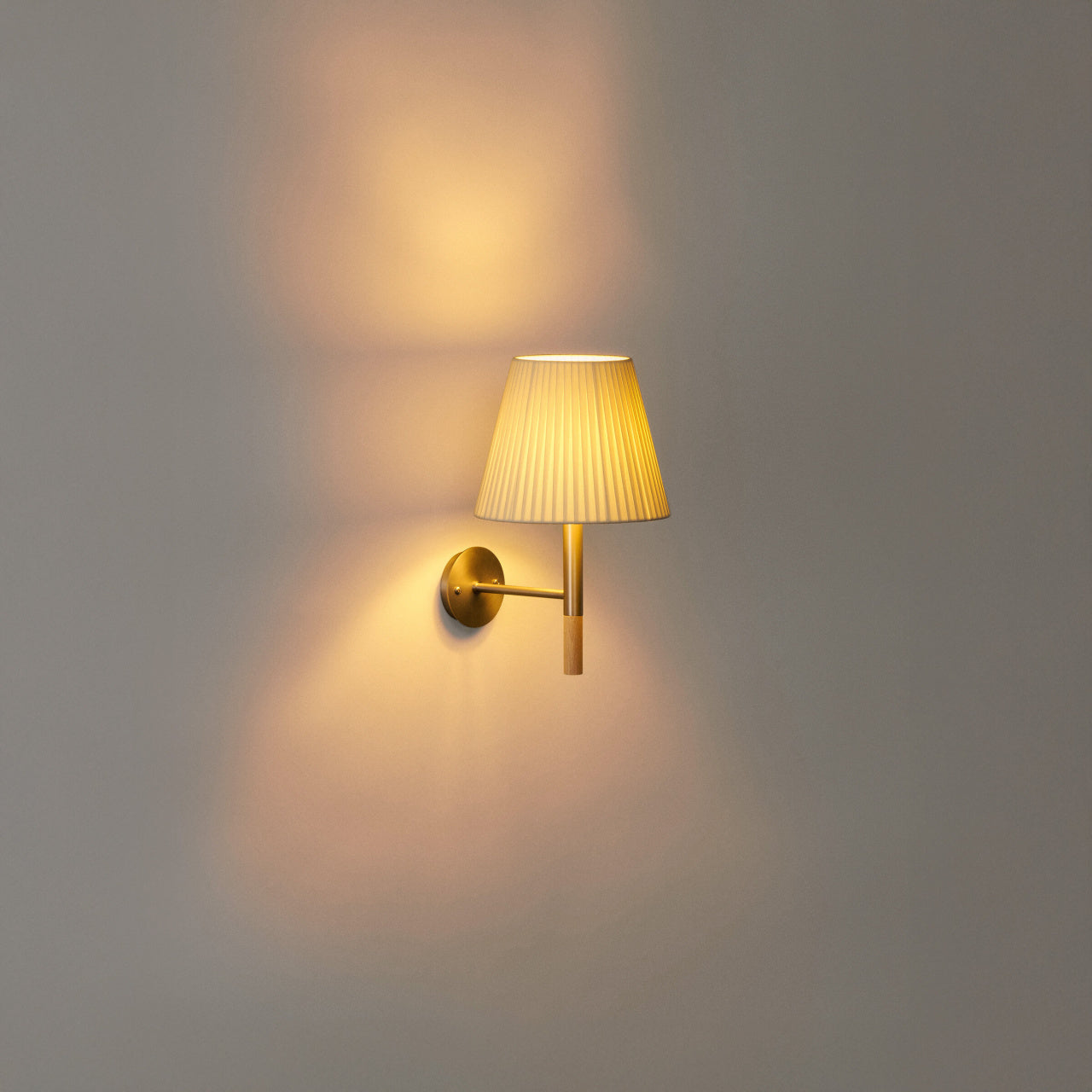 BC2 Spanish designer wall sconce with natural ribbon shade for hospitality spaces