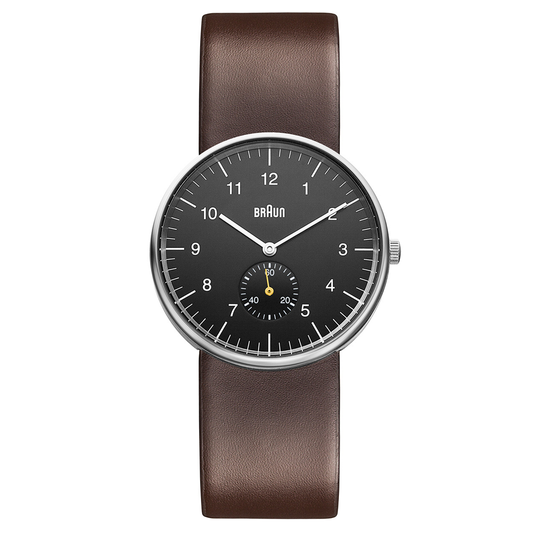 Braun BN0024 Classic Small-Seconds Watch, Black Dial, Brown Leather (photo 1 of 1)