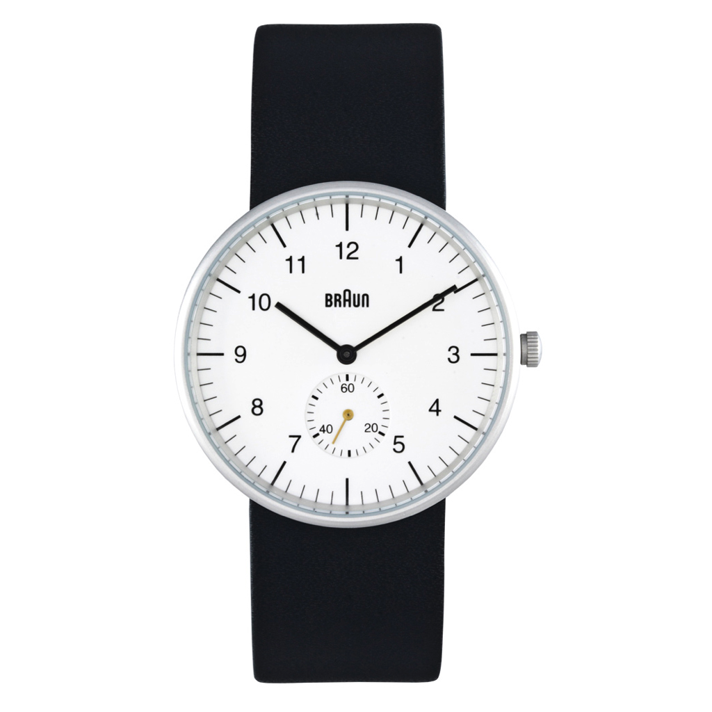 Braun BN0024 Classic Small-Seconds Watch, White Dial, Black Leather (photo 2 of 8)